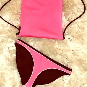 Triangl bikini bottom and bag - coral